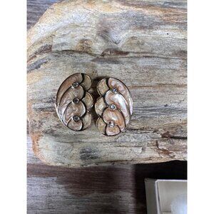 Kenneth Jay Lane For Avon Gold-Tone Clip-On Earrings With Rhinestones Elegant
